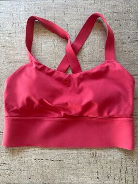 Athleta Coral Pink Cross-Back Sports Bralette